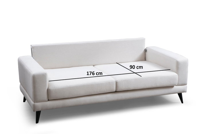 Atelier Del Sofa Sofá Cama 3 Plazas Beige 210x90x85 cm